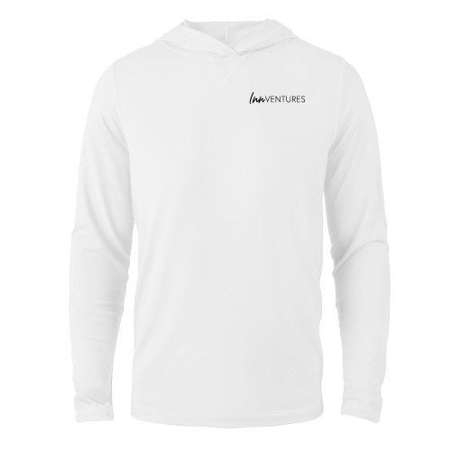 White Long Sleeve Hooded Tee-InnVentures