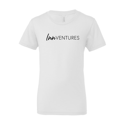 Bella + Canvas Youth White Jersey T Shirt-InnVentures