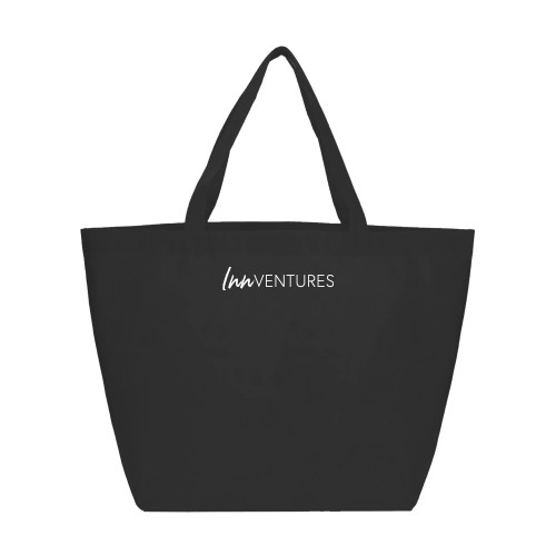 Yaya Non Woven Black Shopper Tote-InnVentures