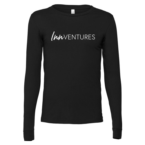 Bella + Canvas Black Jersey Cotton Long Sleeve T Shirt-InnVentures