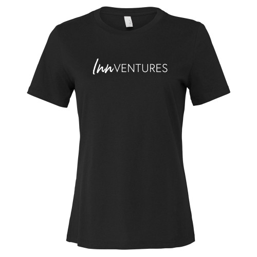 Bella + Canvas Womens Black Relaxed Cotton T Shirt-InnVentures