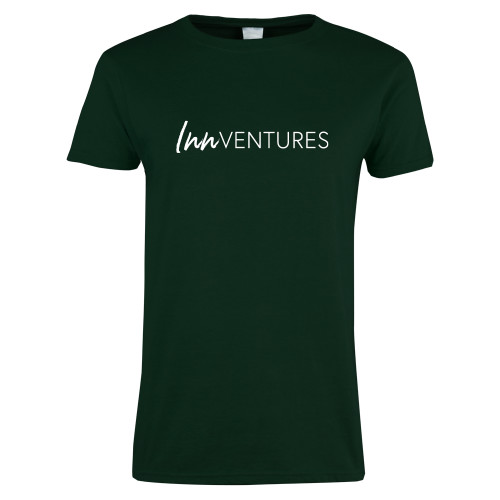 Womens Dark Green Short Sleeve Tee-InnVentures