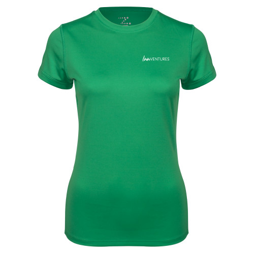Womens Kelly Green Performance Short Sleeve Tee-InnVentures