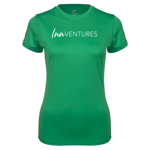 Womens Kelly Green Performance Short Sleeve Tee-InnVentures