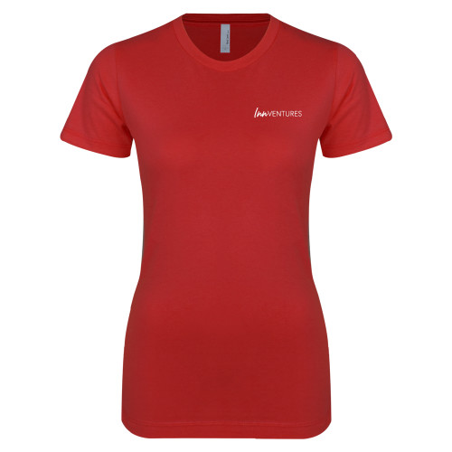 Next Level Womens Red Boyfriend Tee-InnVentures