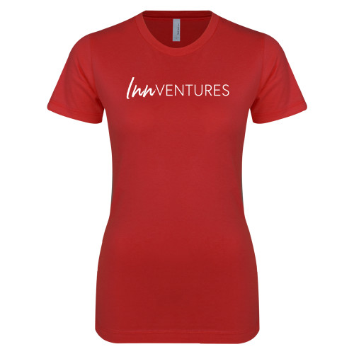 Next Level Womens Red Boyfriend Tee-InnVentures