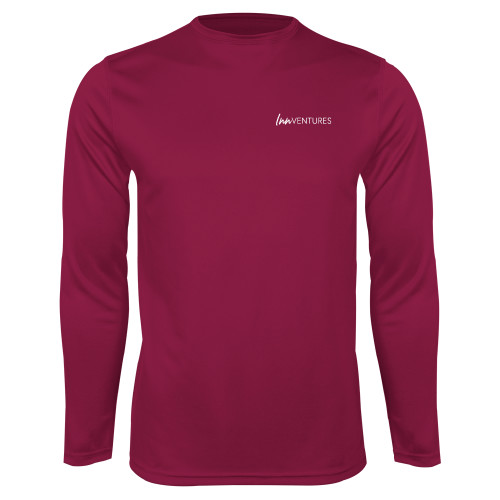 Maroon Performance Long Sleeve Shirt-InnVentures