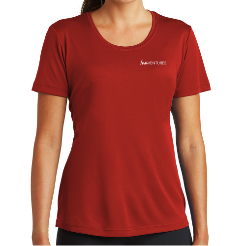 Womens Red Performance Tee-InnVentures