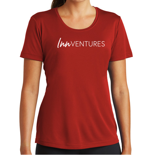 Womens Red Performance Tee-InnVentures
