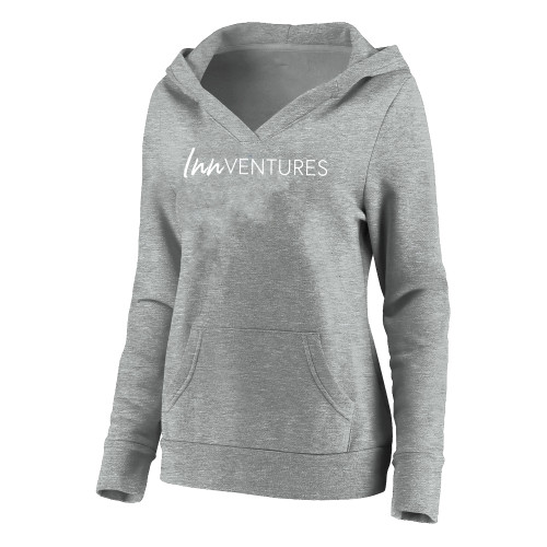 Womens Plus Heather Grey Hoodie-InnVentures - PLUS