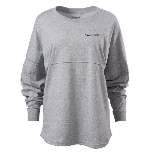 Boxercraft Womens Oxford Grey Heather Pom Pom Jersey Tee-InnVentures