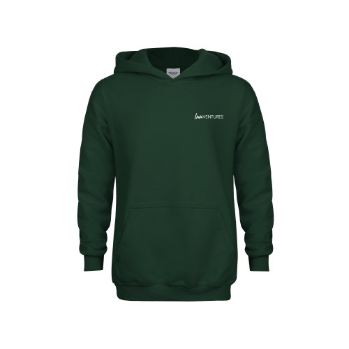 Youth Dark Green Fleece Hoodie-InnVentures