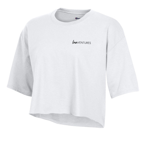 Champion Womens White Crop Tee-InnVentures