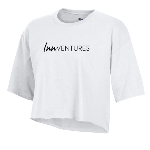 Champion Womens White Crop Tee-InnVentures
