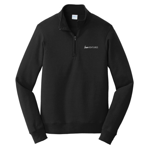 Port & Co Black Fan Favorite Fleece 1/4 Zip Pullover-InnVentures
