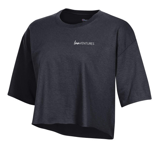 Champion Womens Black Crop Tee-InnVentures