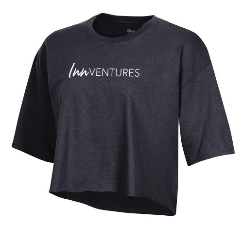Champion Womens Black Crop Tee-InnVentures