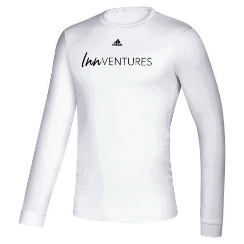 Adidas White Creator Performance Long Sleeve Tee-Adidas - InnVentures