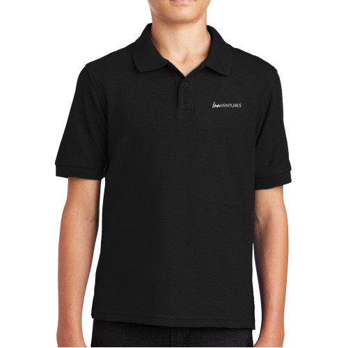 Youth Black Silk Touch Polo-InnVentures