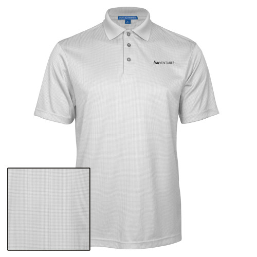 White Performance Fine Jacquard Polo-InnVentures