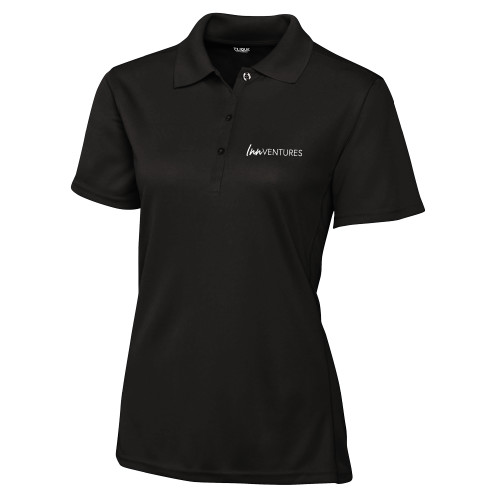 C&B Womens Black Clique Ice Pique Polo-InnVentures