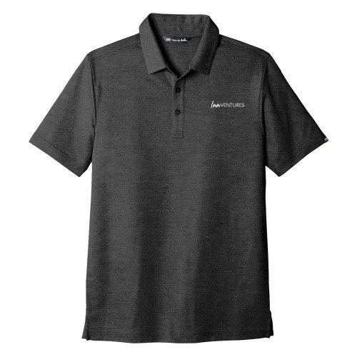 TravisMathew Black Oceanside Heather Polo-InnVentures