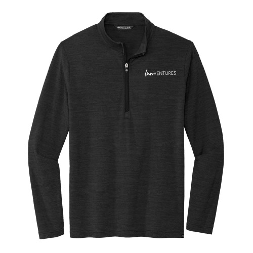 TravisMathew Black Crestview 1/4 Zip Pullover-InnVentures