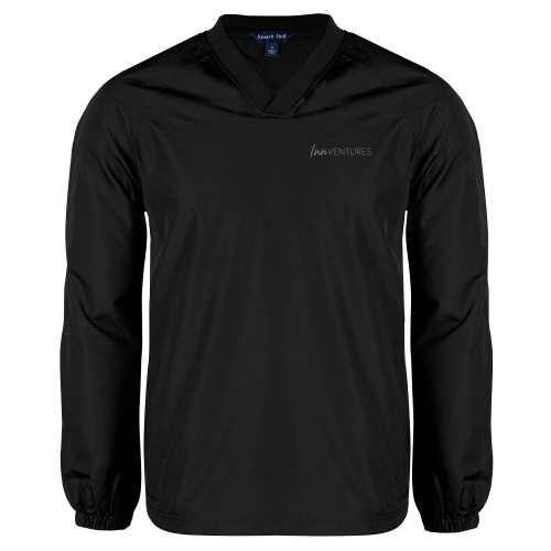 Black V Neck Raglan Windshirt-InnVentures
