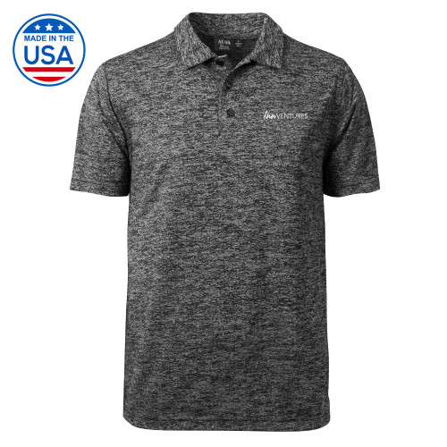 Charcoal Honeycomb Jacquard Polo-InnVentures
