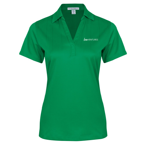 Womens Kelly Green Performance Fine Jacquard Polo-InnVentures
