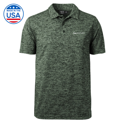 Dark Green Honeycomb Jacquard Polo-InnVentures