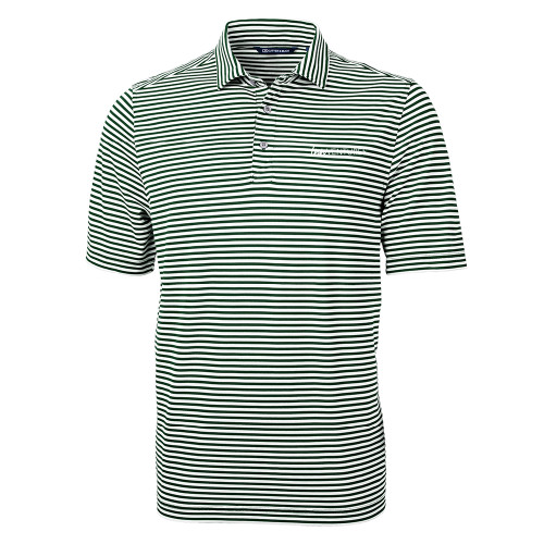 C&B Hunter Green Virtue Eco Pique Stripe Polo-InnVentures