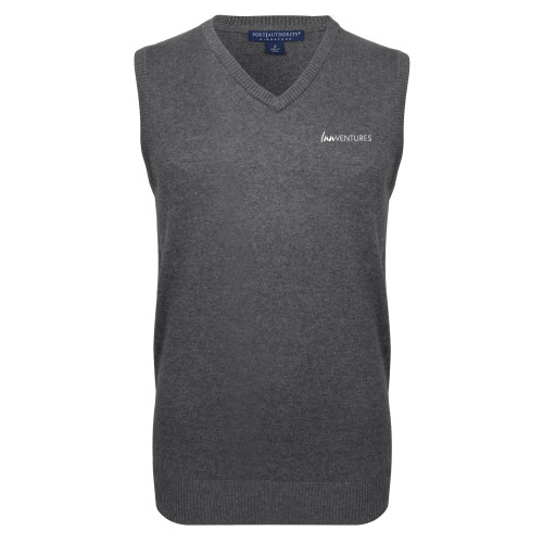 Charcoal VNeck Sweater Vest-InnVentures