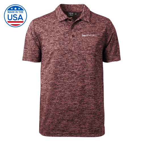 Maroon Honeycomb Jacquard Polo-InnVentures