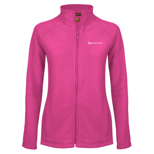 Womens Raspberry Fleece Full Zip Jacket-InnVentures