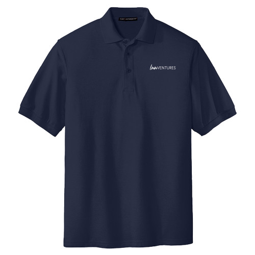 Extended Navy Silk Touch Polo-InnVentures - PLUS