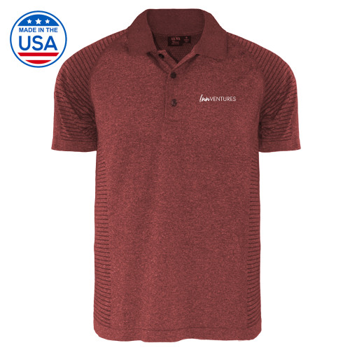 Heather Maroon Body Mapping Polo-InnVentures