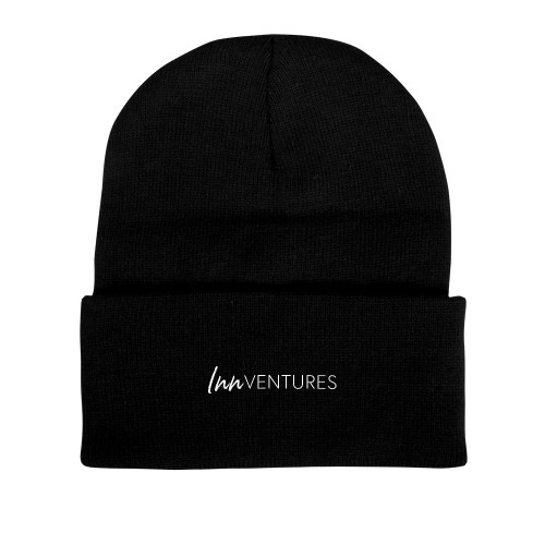Black Knit Beanie w/Cuff-InnVentures