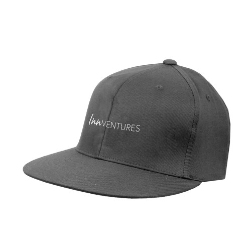 Charcoal Flat Bill Snapback Hat-InnVentures