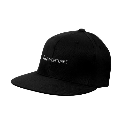 Black Flat Bill Snapback Hat-InnVentures