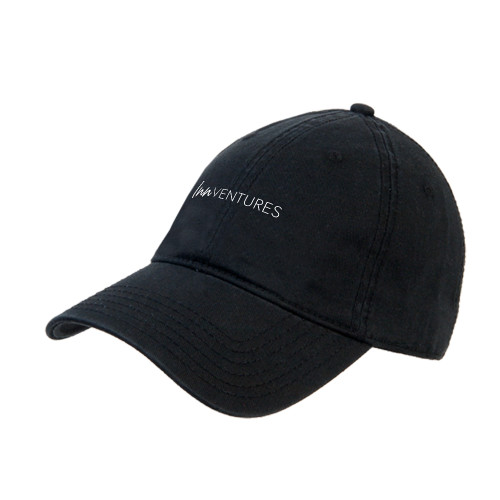 Black Unstructured Adjustable Low Profile Hat-InnVentures