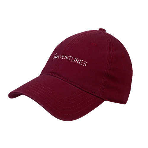 Maroon Unstructured Adjustable Low Profile Hat-InnVentures
