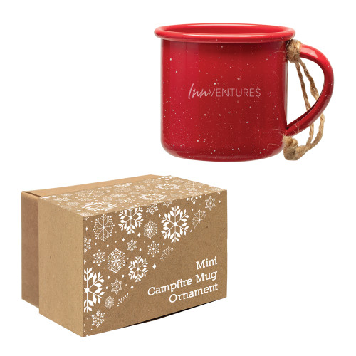 Red Mini Campfire Mug Ornament-InnVentures Engraved