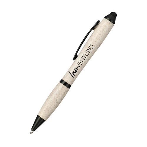 Nash Wheat Straw Ballpoint Beige Stylus Pen-InnVentures