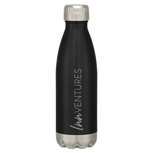 Swig Stainless Steel Black Bottle 16oz-InnVentures Engraved