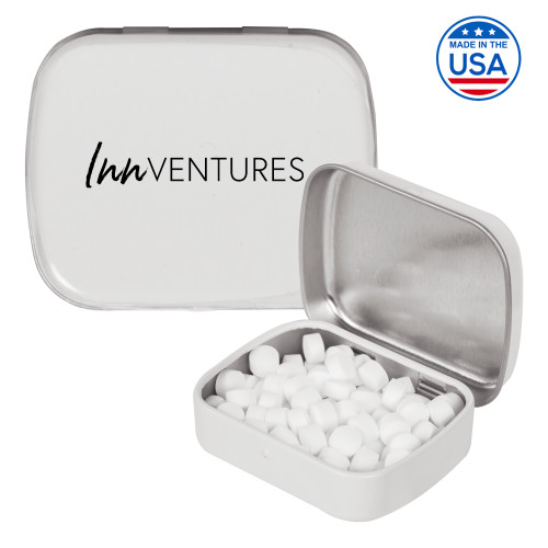 White Rectangular Peppermint Tin-InnVentures