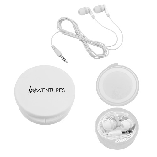 Ear Buds in White Case-InnVentures