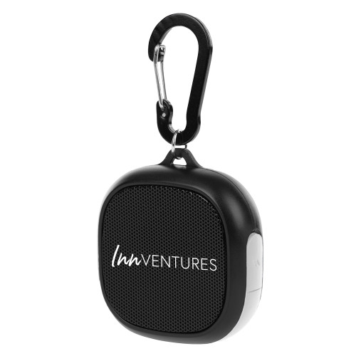 Black/White Waterproof Speaker w/ Carabiner-InnVentures