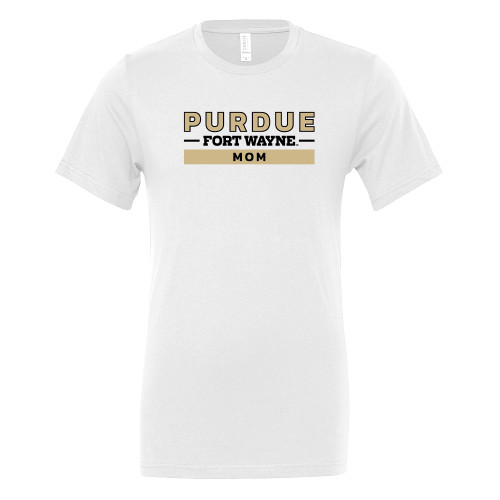  Bella + Canvas White Jersey Cotton T Shirt - Purdue University Fort Wayne Mom