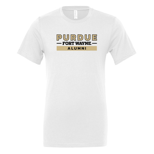 Bella + Canvas White Jersey Cotton T Shirt - Purdue University Fort Wayne Alumni